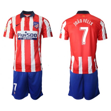 Billiga Fotbollströjor Atlético Madrid Joao Felix 7 Barn Hemma tröja 2020/21 Kortärmad